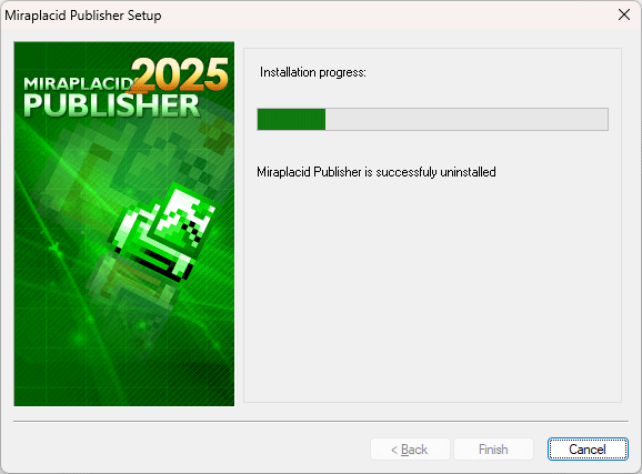 Miraplacid Publisher : Reinstallation Step 2/2