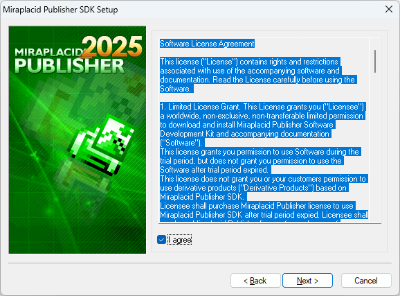 Miraplacid Publisher : Installation Step 2/5