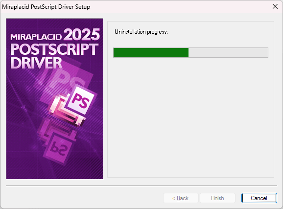 Miraplacid PostScript Driver : Reinstallation Step 3/3