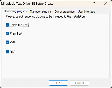 Miraplacid Text Driver Setup Maker: Rendering